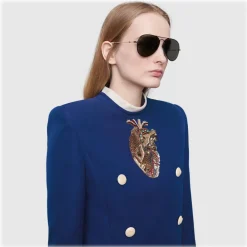 Gucci Eyewear Gucci - Aviator Sunglassed - Black - - Avvenice