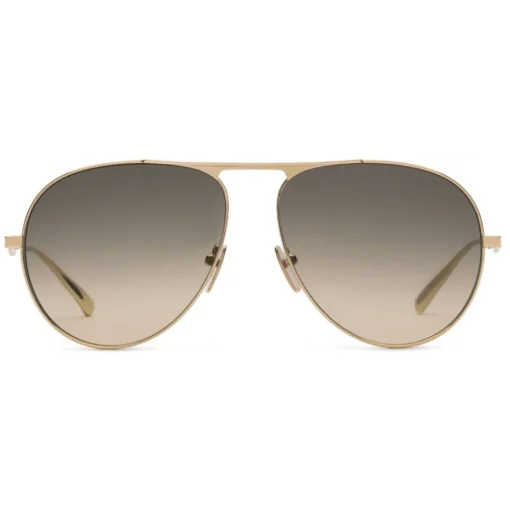 Gucci Eyewear Gucci - Aviator Sunglasses in Metal - Gold Coloured Shaded Brown Lenses - - Avvenice^ Sunglasses & Eyewear