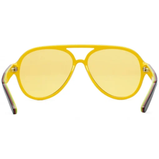 Gucci Eyewear Gucci - Aviator Sunglasses in Multilayer Acetate - Multilayer Black Red Green and Yellow - - Avvenice^ Sunglasses & Eyewear