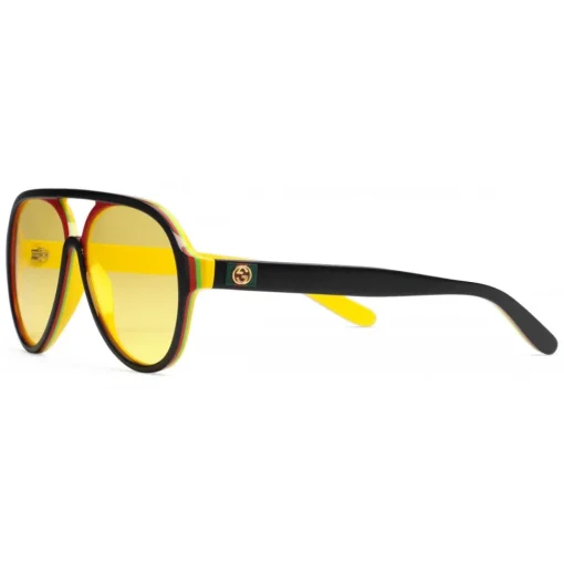 Gucci Eyewear Gucci - Aviator Sunglasses in Multilayer Acetate - Multilayer Black Red Green and Yellow - - Avvenice^ Sunglasses & Eyewear