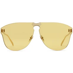 Gucci Eyewear Gucci - Frameless Aviator Sunglasses - Gold Yellow Lenses - - Avvenice