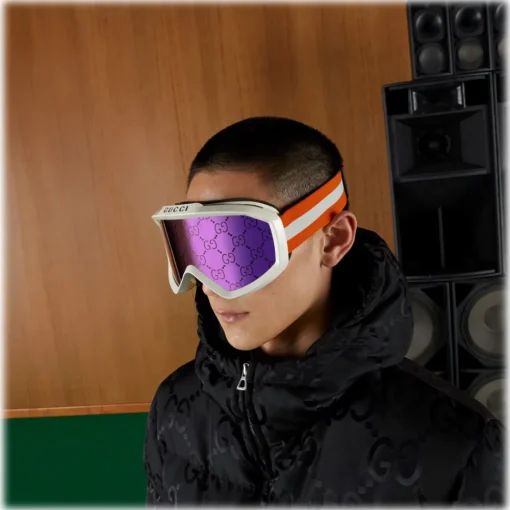Gucci Eyewear Gucci - GG Ski Mask - Ivory White Orange Pink - - Avvenice