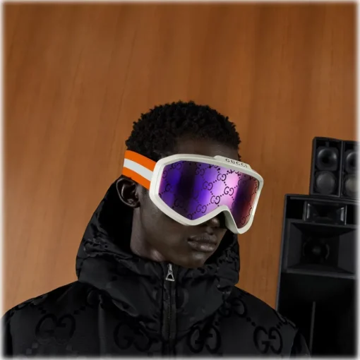Gucci Eyewear Gucci - GG Ski Mask - Ivory White Orange Pink - - Avvenice