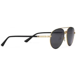 Gucci Eyewear Gucci - Metal Aviator Sunglasses - Shiny Gold with Black Border - - Avvenice^ Sunglasses & Eyewear