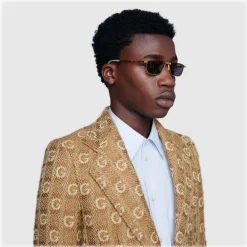 Gucci Eyewear Gucci - Metal Rectangular Sunglasses - Gold GG - - Avvenice^ Sunglasses & Eyewear