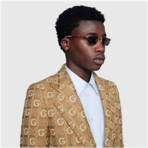 Gucci Eyewear Gucci - Metal Rectangular Sunglasses - Gold GG - - Avvenice^ Sunglasses & Eyewear