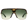 Gucci Eyewear Gucci - Navigator Sunglasses with Double G - Dark Turtle Acetate and Gold Metal - - Avvenice