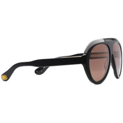 Gucci Eyewear Gucci - Navigator Sunglasses with Double G - Black - - Avvenice