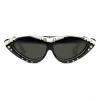 Gucci Eyewear Gucci - Oval Sunglasses with Swarovski Crystals - White Black - - Avvenice^ Sunglasses & Eyewear