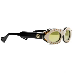 Gucci Eyewear Gucci - Oval Sunglasses with Swarovski Crystals - Black - - Avvenice^ Sunglasses & Eyewear
