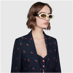 Gucci Eyewear Gucci - Oval Sunglasses with Swarovski Crystals - Black - - Avvenice^ Sunglasses & Eyewear