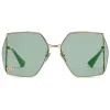 Gucci Eyewear Gucci - Oval-Frame Sunglasses - Gold Light Blue - - Avvenice^ Sunglasses & Eyewear
