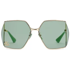 Gucci Eyewear Gucci - Oval-Frame Sunglasses - Gold Light Blue - - Avvenice^ Sunglasses & Eyewear