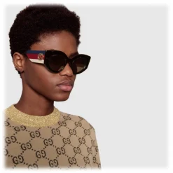Gucci Eyewear Gucci - Oversize Cat Eye Acetate Sunglasses - Sylvie Web Acetate - - Avvenice