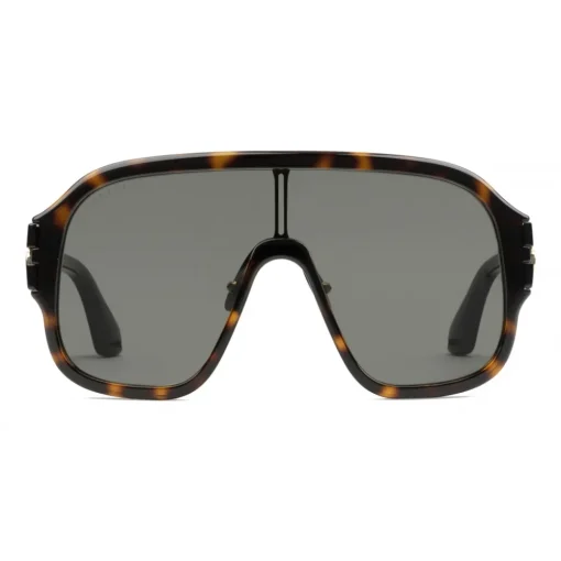 Gucci Eyewear Gucci - Oversize Mask Sunglasses - Tortoiseshell - - Avvenice