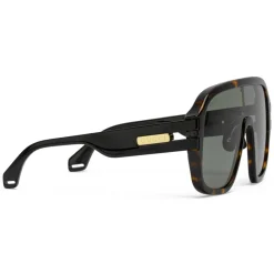 Gucci Eyewear Gucci - Oversize Mask Sunglasses - Tortoiseshell - - Avvenice