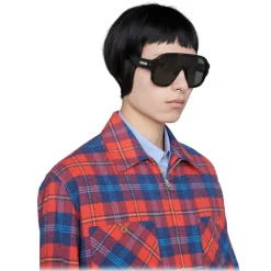 Gucci Eyewear Gucci - Oversize Mask Sunglasses - Tortoiseshell - - Avvenice