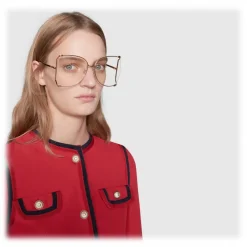Gucci Eyewear Gucci - Oversized Round Metal Glasses - Gold - - Avvenice^ Sunglasses & Eyewear