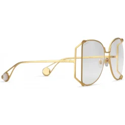 Gucci Eyewear Gucci - Oversized Round Metal Glasses - Gold - - Avvenice^ Sunglasses & Eyewear