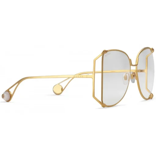 Gucci Eyewear Gucci - Oversized Round Metal Glasses - Gold - - Avvenice^ Sunglasses & Eyewear
