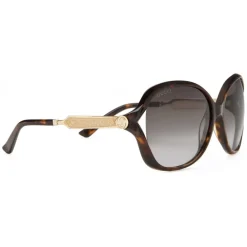 Gucci Eyewear Gucci - Oversized Round Sunglasses in Metal and Acetate - Dark Turtle - - Avvenice