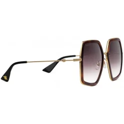 Gucci Eyewear Gucci - Oversized Square Sunglasses in Metal - Gold Coloured with Turtle Acetate - - Avvenice