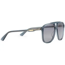 Gucci Eyewear Gucci - Rectangular Acetate Sunglasses - Transparent Grey - - Avvenice
