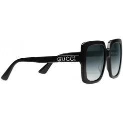 Gucci Eyewear Gucci - Rectangular Acetate Sunglasses - Glossy Black Acetate - - Avvenice^ Sunglasses & Eyewear