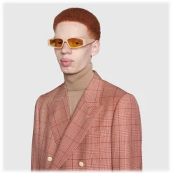 Gucci Eyewear Gucci - Rectangular Acetate Sunglasses - Beige - - Avvenice^ Sunglasses & Eyewear