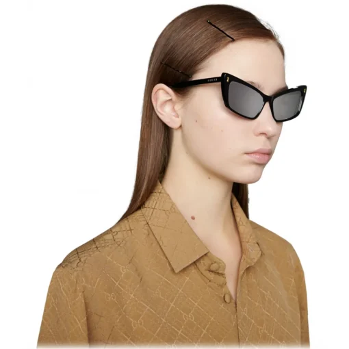 Gucci Eyewear Gucci - Rectangular Acetate Sunglasses - Shiny Black - - Avvenice^ Sunglasses & Eyewear
