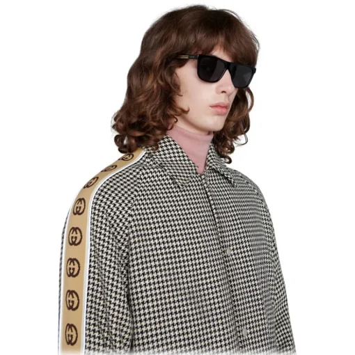 Gucci Eyewear Gucci - Rectangular Acetate and Metal Sunglasses - Black - - Avvenice^ Sunglasses & Eyewear