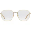 Gucci Eyewear Gucci - Rectangular Frame Metal Glasses - Gold - - Avvenice^ Sunglasses & Eyewear