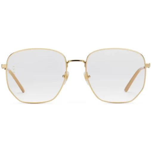 Gucci Eyewear Gucci - Rectangular Frame Metal Glasses - Gold - - Avvenice^ Sunglasses & Eyewear
