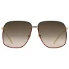Gucci Eyewear Gucci - Rectangular Metal Sunglasses - Green and Red with Gold Color Detail - - Avvenice