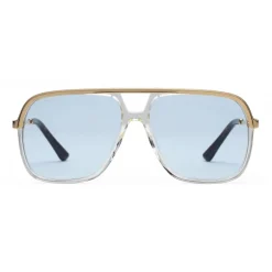 Gucci Eyewear Gucci - Rectangular Metal Sunglasses - Yellow Green Lenses - - Avvenice
