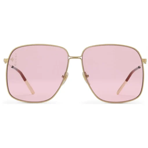 Gucci Eyewear Gucci - Rectangular Metal Sunglasses - Shiny Gold - - Avvenice^ Sunglasses & Eyewear