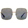 Gucci Eyewear Gucci - Rectangular Metal Sunglasses - Shiny Gold Color with White Bridge Detail - - Avvenice^ Sunglasses & Eyewear