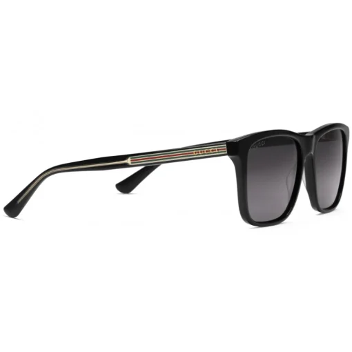 Gucci Eyewear Gucci - Rectangular Metal Sunglasses - Polished Black Acetate - - Avvenice