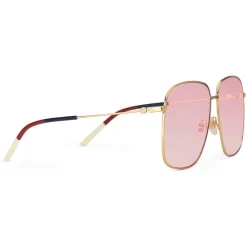 Gucci Eyewear Gucci - Rectangular Metal Sunglasses - Shiny Gold - - Avvenice^ Sunglasses & Eyewear