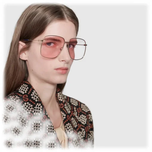 Gucci Eyewear Gucci - Rectangular Metal Sunglasses - Shiny Gold - - Avvenice^ Sunglasses & Eyewear