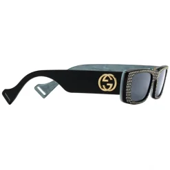 Gucci Eyewear Gucci - Rectangular Sunglasses with Crystals - Black - - Avvenice^ Sunglasses & Eyewear