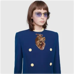 Gucci Eyewear Gucci - Rectangular Sunglasses - Gold Blue - - Avvenice^ Sunglasses & Eyewear