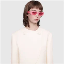 Gucci Eyewear Gucci - Rectangular Sunglasses - Pink Fluo - - Avvenice