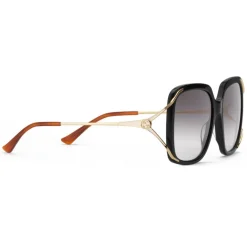 Gucci Eyewear Gucci - Round Acetate and Metal Sunglasses - Black - - Avvenice