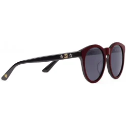 Gucci Eyewear Gucci - Round Acetate Sunglasses - Black and Red Pearl - - Avvenice