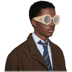 Gucci Eyewear Gucci - Round Acetate Sunglasses - Ivory - - Avvenice