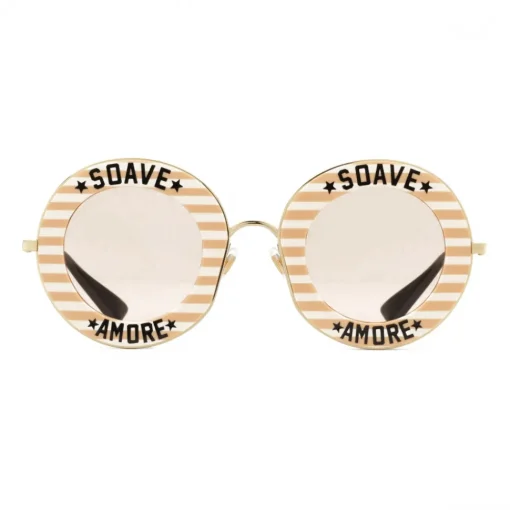 Gucci Eyewear Gucci - Round Frame Acetate Sunglasses - Beige White - - Avvenice