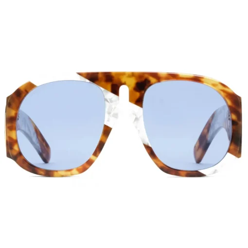 Gucci Eyewear Gucci - Round Frame Acetate Sunglasses - Tortoiseshell and White Mother of Pearl - - Avvenice