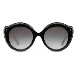 Gucci Eyewear Gucci - Round Frame Acetate Sunglasses - Black Acetate - - Avvenice^ Sunglasses & Eyewear