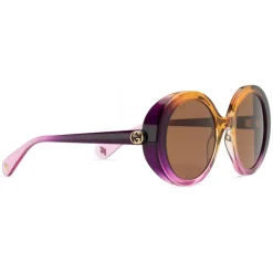 Gucci Eyewear Gucci - Round Frame Acetate Sunglasses - Yellow and Pink Shadow Effect - - Avvenice^ Sunglasses & Eyewear